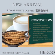 WOW WOW HEALTHY 98% LESS SUGAR White Coffee + Korean Bamboo Salt + Cordycerps 1 box (12 packets) 富豪白