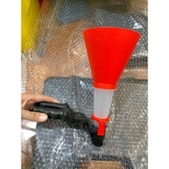 Plastic engine oil funnel with filter