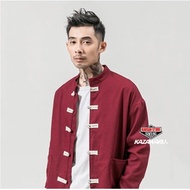 KEMEJA Men's Chinese New Year Clothes Chinese Male Suit Long Sleeve Short Oneset Kmja Shio Bapak2 Im