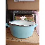 Dutch Oven enamel pan 28cm glass lid