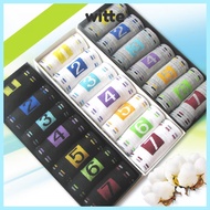 WITTE 7pairs Week Socks Casual Fashion Lot Cotton