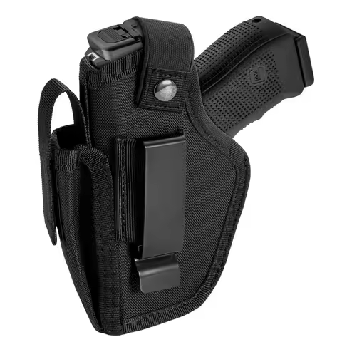 Gun Holster for Pistols 380 45ACP, IWB/OWB Concealed Carry Pistol Holsters with Mag Pouch, CCW Right