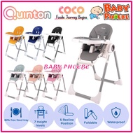 Quinton Coco Eco-Friendly PU Leather High Chair & Adjustable Tray 6m+  宝宝吃饭椅/餐椅