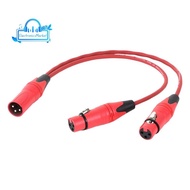 0.5M 3Pin XLR 1 Male to 2 Female Audio Extension Cable Microphone Y Splitter Audio Cord Line for Mix