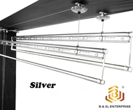 4Pcs Double Tracks Lifting Clothes Hanger /Lifting Drying Rack/Ampian Baju Siling B&XL Model:FR800