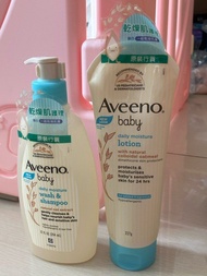 Aveeno wash&amp;shampoo+Lotion