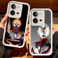 G-57 Ultraman Casing for VIVO Y28 Y28s V25 V25E Y17S Black and white