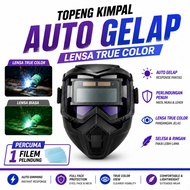 Auto Darkening Welding Mask True Color Full Face Shield Topeng Kimpalan Anti Glare untuk Welder Beng