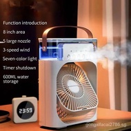 [Upgrade quality]3 in 1 air cooler mini fan portable air cooling fan mini aircond humidifier purifier mist cooler with 7 LED light fan USB air conditioner