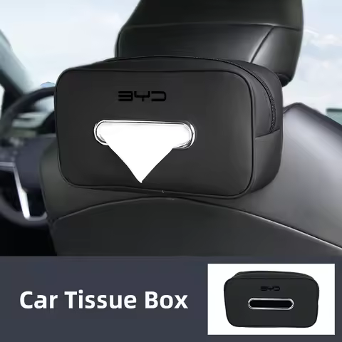 Car Seatback Tissue Box Leather Armrest Paper Case Tower Storage Bag Accessories For BYD F3 I3 F0 F6
