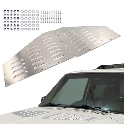 Jeep Parts Accessories 2PCS Hood Louver Fit For Jeep XJ Cherokee 1984-2000 2001 Louvers Aluminum Hoo