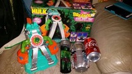 綠巨人，Hulk, 模型公仔玩具一堆(兩套……一套已無原裝盒)，屯門交收，或順丰到付，,  (其他MTR, 先入50$，烏溪沙站也可以拿到)