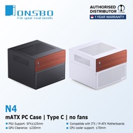 JONSBO N4 Micro-ATX NAS PC Case - Black & White