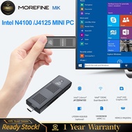 MOREFINE M1K Intel Mini PC Stick Quad-Core Intel Celeron J4125 N4100 Windows 10 8GB LPDDR4 128GB/256GB eMMC WIFI5 BT4.2 4K HD MINI Pocket Computer