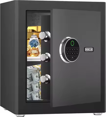 Biometric Fingerprint Safe, Home Safe Box with full Digital Keypad,Security Safe For Home,Office and