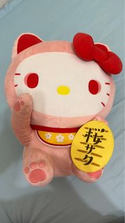 正版 hello kitty 招財貓 凱蒂貓 三麗鷗 娃娃 玩偶 絨毛玩具