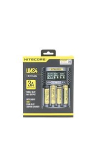Nitecore UMS4 充電器 LCD屏幕顯示充電狀態 USB快速充電 3A 獨立 4位 Li-ion 鋰電池 Ni-MH 鎳氫電池