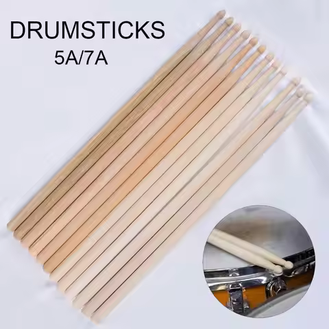 Classic 5A/7A Drum Sticks 1 Pair Oak Instrument Accessories Professional Wood Drumsticks Drum