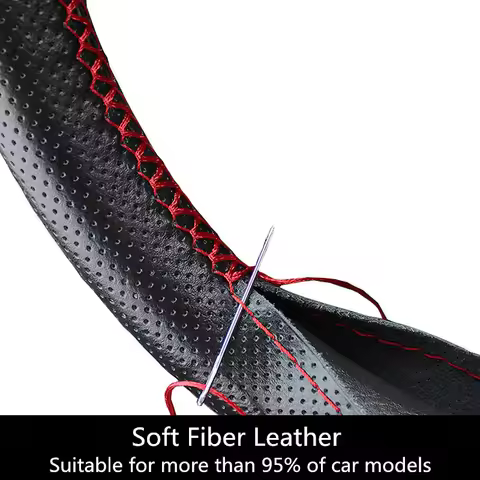 Car steering wheel cover Genuine Leather Hand stitching For Seat Leon Mk3 5F Ibiza 6j 6l 1P 1M Ateca