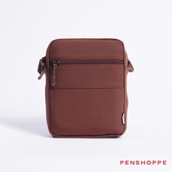 Penshoppe Sling Bag With Woven Patch For Men (Brown)