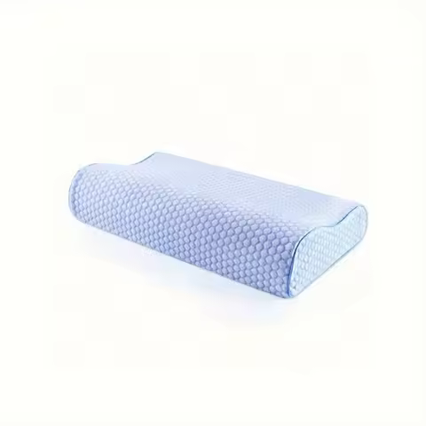 1pc Blue Cooling Pillow, Removable Polyester Cover, Woven, with Spot-clean, for Side, Back, Tummy Sl