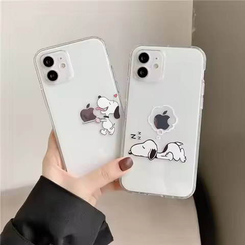 Peanut Snoopy Creative Idea Phone Case For iPhone 16 15 14 13 12 11 Pro Max XS Max XR 7 8 Plus MINI 