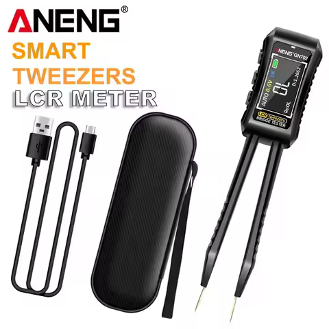 ANENG LCR Smart Tweezer Bridge SMD ESR Tester GN702 Auto Resistance Capacitance Inductance Continuit
