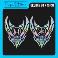COOL STICKER VISOR NMAX PCX CUTTING STICKER MOTORCYCLE LOGO 20 X 15 CM