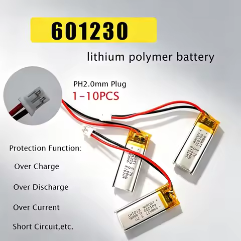 601230 180mAh 3.7V Rechargeable Li Ion Battery Polymer Lithium for Tws Bluetooth Headset Handheld Fa