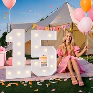 1piece Set Of Marquee Numbers, Light Up Numbers, Mosaic Numbers For Balloons, 73 Cm / 28.7inch LED D