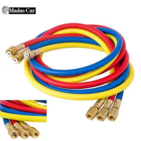 Refrigerant Hose 1M 36" A/C Refrigerant Charging Hose for HVAC R12 R22 R502 R134A R410 R404 R410a Ai