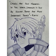 anime poster A5 / sword art online poster A5 / anime drawing A5 / traditional art