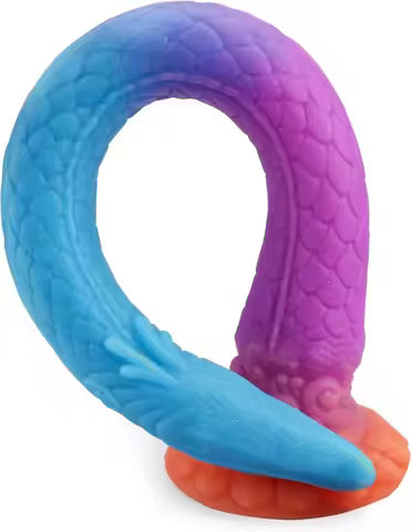 Super Long Tentacle Dildo Anal Plug Dildo, 18.5 in Luminous Anal Monster Dildo with Strong Suction C