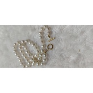 （3.25-4.22）18 inch Gorgeous AAA 8-9mm South Sea White Pearl Necklace 14k filled gold