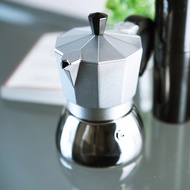 สีเงิน 300 ml. เครื่องชงกาแฟ  กาต้มกาแฟ มอคค่าพอท ฐานสแตนเลส Stainless Moka Pot Espresso ใช้ได้กับเตาแก๊ส, เตาไฟฟ้า และเตาแม่เหล็กไฟฟ้า