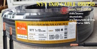 สายไฟ ทองแดง เกลียว7เส้น สายไฟหุ้มฉนวน 3 ชั้น NYY 1x10 450/750V สายไฟเมน/หลักของบ้าน มาตรฐานการไฟฟ้า