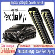 Perodua New Myvi Dedicated Wiper MYVI Gen 3 NEW (2018-2023) Double Rubber Strip Wiper Cartilage Wipe