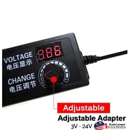 DC Adjustable 3-12V 24V 2A 3A 5A Power Adapter With Screen LED Display