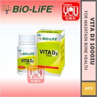 [YOU PHARMACY] BIO-LIFE VITA D3 1000 60'S