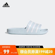 adidas阿迪达斯官方ADILETTE AQUA女子游泳沙滩凉鞋拖鞋FY8106 雾霾蓝/白 39(240mm)