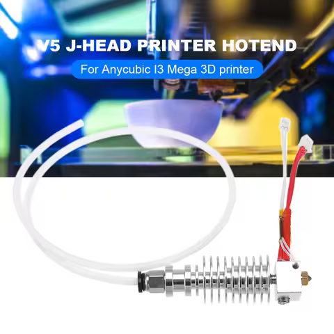 0.4mm Nozzle V5 J-head Printer Hotend with Hotend Heat Sink 3D Print Parts 3D Printer Head for Anycu