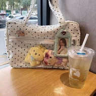 [Ready Stock] Anime Itabag Large Capacity Tote Shoulder Bag Japanese Style Cute Bag for Commute Hear