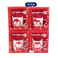 Gift box of 200ml ceramic cup with spoon suitable as a gift for March 8, birthday gift