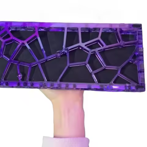 GH60 Keyboard Case Hollow Transparent 60% Key Layouts Out Keyboard Shell for Holy60/MAD60/GT60/Wooti