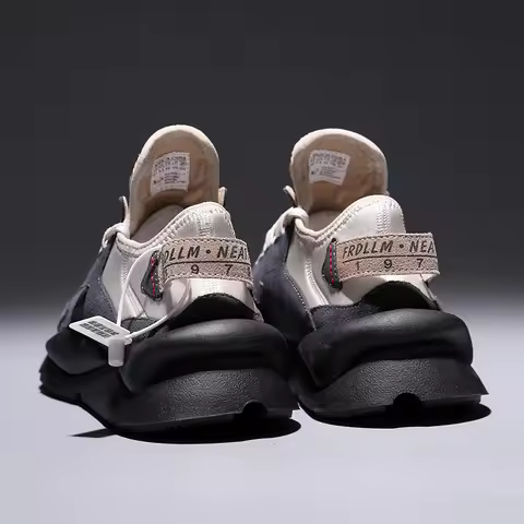 Unisex New Black Warrior Platform Men's Sneakers Casual Shoes calf Leather Running sneakers Step-in 