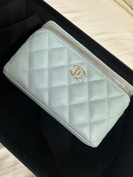 Chanel vanity case 淺藍色長盒子