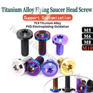 TC4 Titanium Alloy Flying Saucer Head Screw Torx Screws Disc Head Screws M10*10/15/20/25/30/40 Titanium Screws 64 Titanium Screws Titanium Alloy Screws M5 M6 M8 M10