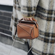 ✨Loewe羅意威｜焦糖色puzzle nano幾何包｜手提斜挎單肩包｜98新