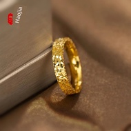 ring woman ring 5G Gold Color Vietnam Sand Gold 999 Simulation Gold Strobe Flashing Gold Fragmented 