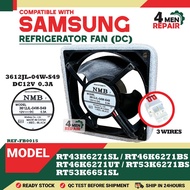 RT43K6271SL / RT46K6271BS / RT46K6271UT / RT53K6271BS / RT53K6651SL SAMSUNG REFRIGERATOR FAN 3612JL-